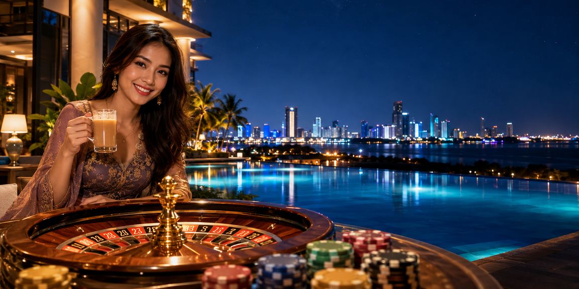 Permainan roulette langsung di Johor dengan croupier profesional